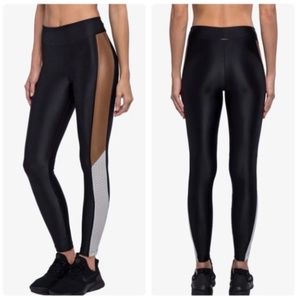 KORAL black legging with camel and mesh detail